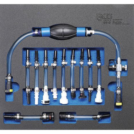 BGS Kit de purga del circuito de baja presión diésel para Ford / PSA / Opel / Fiat / Rover / Land Rover / Renault / Mercedes-Benz 12 pzs. - 8819