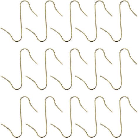 100 Stück kreative Metallhaken zum Aufhängen von Weihnachtsdekorationen-3.3x4cm-Golden (1/3)