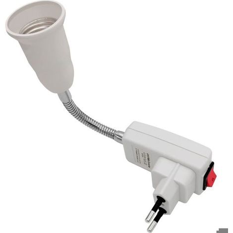 Douille E27 avec Interrupteur pour Lampe Murale Cuisine-AC 220V, Support Lampe Douille E27 à Poser-Lampe de Garage (sans ampoule) (1/5)