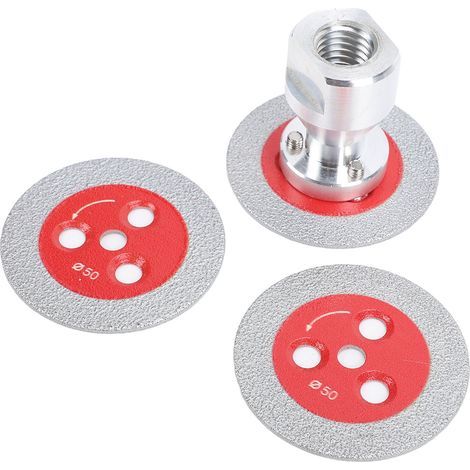 Lame de scie à graver en diamant, disque de coupe de 50mm de diamètre avec bride filetée 5/8 en-11 pour marbre, granit, pierre, béton, 3 pièces (1/5)