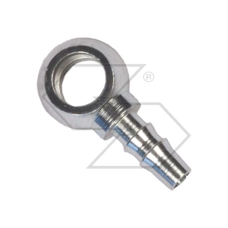 Raccordo ad occhio in acciaio zincato per macchina agricola diametro occhio 8 mm