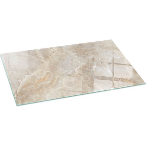 Plaque de sol sous poêle à bois en verre trempé protection thermique du plancher Motif pierre naturelle 100x50 cm (1/5)