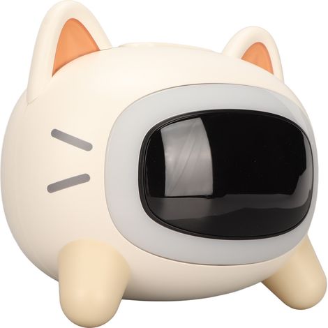 Réveil enfant avec dessin animé, veilleuse et machine à sons pour l'apprentissage du sommeil, décoration chat pour chambre d'enfant. (1/4)