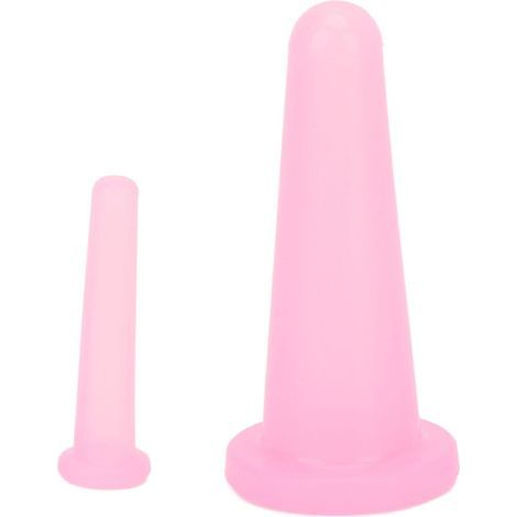 2 Pièces Mini Ventouses Visage en Silicone Doux - Appareil de Massage par Aspiration Portable pour Soins à Domicile Rose (1/5)