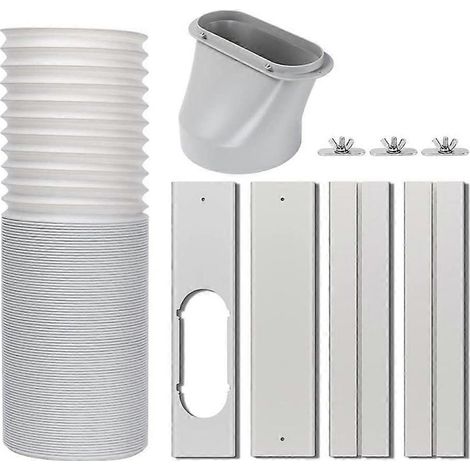 Kit de ventilation de fenêtre pour climatiseur portable avec tuyau d'évacuation de 15 cm et porte coulissante réglable sans jointure A-AquaForge (1/5)