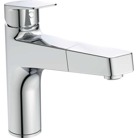 Ideal Standard Grifería de cocina Ceraplan c. caño alto Alcance 210mm Teleducha 1 función Cromado, BD331AA (1/4)