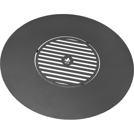 Barbecue Piastra in acciaio inox da 102 cm per braciere con griglia da 50 cm (1/2)