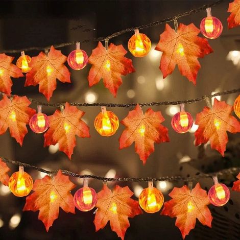 Guirlande lumineuse artificielle - Feuilles vertes - Vigne - Décoration de mariage, maison, jardin 3M - 20 LED (2 pièces) (1/4)