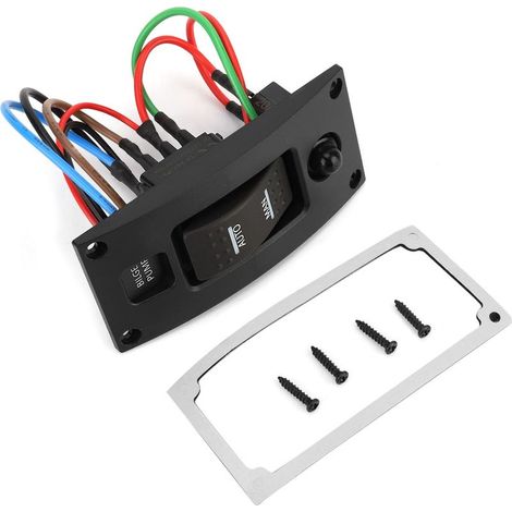 Interrupteur de pompe à bascule, interrupteur de panneau en plastique incurvé 20a disjoncteur IP66 imperméable pour bateau marin (1/5)