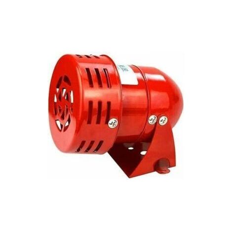 Sirène Alarme 220V Puissant à Exterieure, Sirene Alarme 120dB,Rouge Moteur Conduit Sirène Métal Corne Industrie Bateau Alarme (1/4)