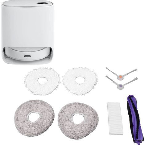 Kit d'accessoires pour aspirateur NARWAL J3, 1 brosse à rouleau, 2 brosses latérales, 1 filtre, 2 chiffons blancs, 2 chiffons gris (1/5)