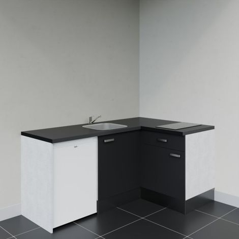 Kitchenette d'angle KA01L-PT électroménager inclus (1/4)