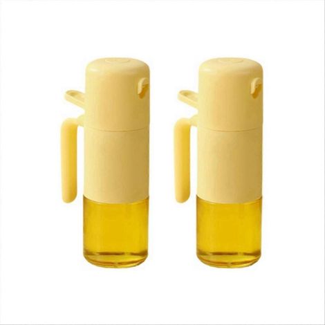 Bouteille à huile en verre pour maison, pichet double usage extérieur, distributeur d'huile pratique avec bec verseur, contenant réservoir de cuisine, modèle B (1/5)