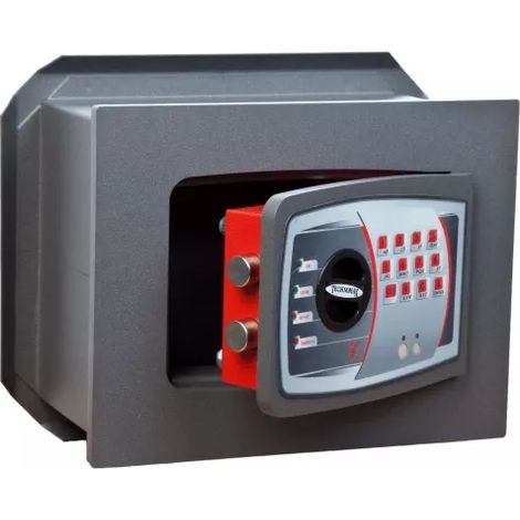 TECHNOMAX – Coffre-fort à emmurer à combinaison électronique digitale, certifié EN 14450:18-S1, 2 pênes, 7 L, 21x27x20 cm (1/5)