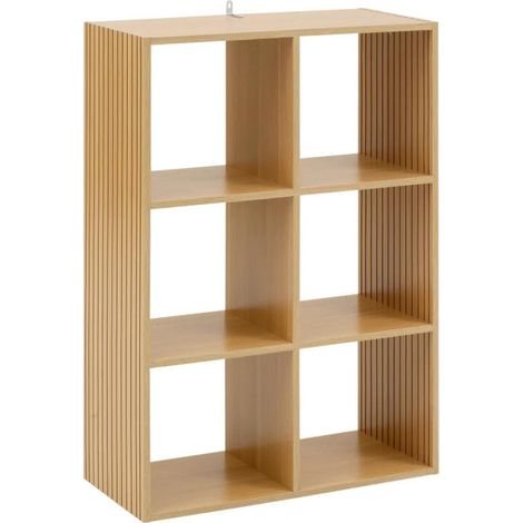 Étagère 6 Cases Mix "Tasso" 102cm Naturel (1/5)