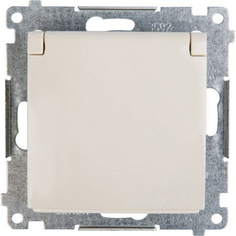 Simon 54 Presa singola con/senza 16A IP44 color crema DGZ1BUZ.01/41