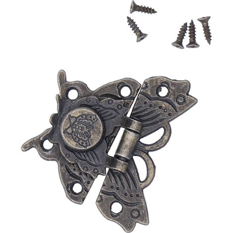 Coffret de 10 Fermoirs Rétro en Fer Antique, Loquet Stable pour Boîte en Bois, Style Vintage Moderne, Robuste et Durable (1/5)