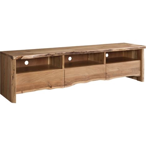 mobile TV in legno di Acacia 191x45x50 Acacia naturale laccato PURE ACACIA 109