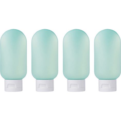 Lot de flacons de voyage, contenants liquides étanches, bouteilles rechargeables pour shampoing, lotion, soins peau (1/5)