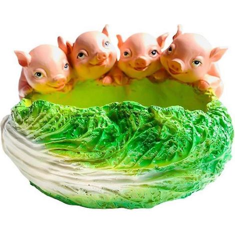 Décoration de pot de fleurs en forme de cochon de dessin animé pour plantes succulentes, pour la maison ou le bureau - 1 (1/5)