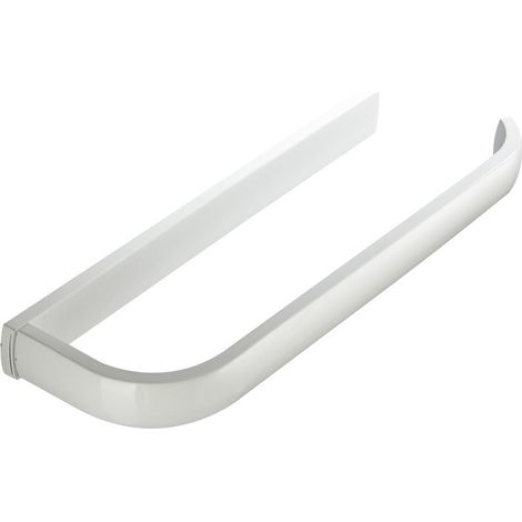 Toallero de pared, apto para baño, cocina, oficina, etc., 290 x 88 x 26 mm (blanco) (1/5)