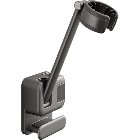 Supporto per asciugacapelli a mani libere, design regolabile, elevata capacità di carico, facile da installare, colore grigio. (1/5)
