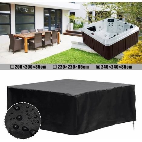 Schutzhülle für Spa-Möbel, Whirlpool-Badewannenabdeckung, Innen- und Außenpoolabdeckung (240x240x85cm) (1/4)