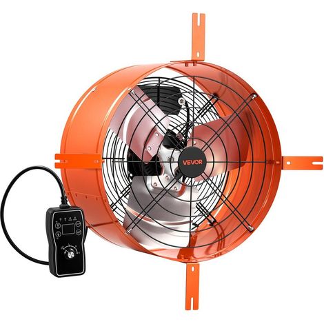 Pour Grenier et Atelier Refroidissement Continu Ventilateur d'Extraction Mural 40,6 cm Débit 3304 m³/h Thermostat 0-60°C (1/5)