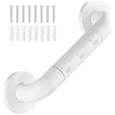 Barre D'appui WC, Barres D'appui de Salle de Bain avec Antidérapante, Poignée de Acier Inox, de Maintien Douche avec Cercles lumineux-avec Bride de Recouvrement,30 CM modunful (1/5)
