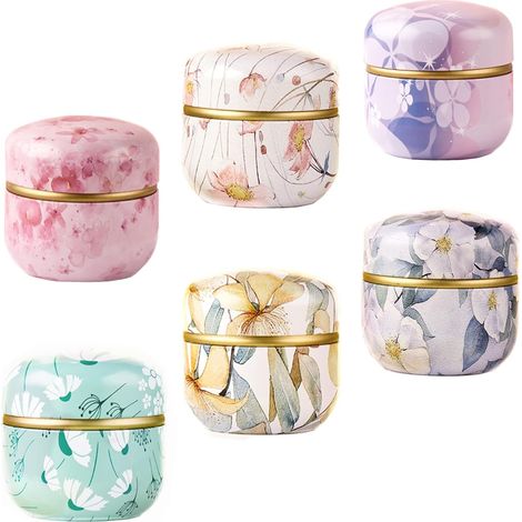 Boîte à thé pour 6 boîtes - Boîte à thé - Bocaux de rangement - Boîte à thé - Boîte de rangement - Récipient hermétique - 280 ml - Multicolore (1/5)
