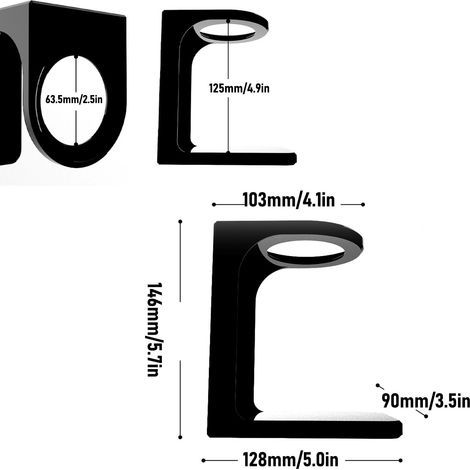 Outin Nano Coffee Machine Stand – Portable PLA Stand for Drip Coffee, 128 x 146 x 90 mm (1/4)