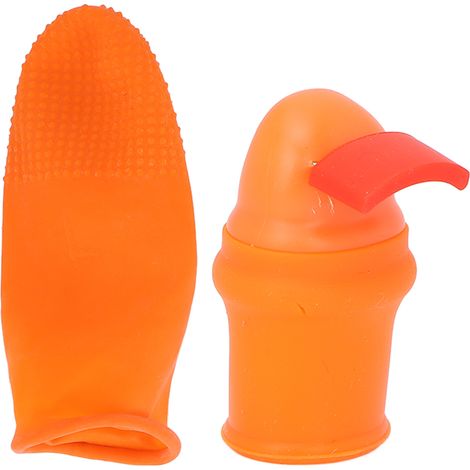 Étui de protection pour couteau de jardinage à pouce, coupe-légumes pratique et anti-coupure (petit cimeterre + 1 protège-doigt en caoutchouc) (1/5)