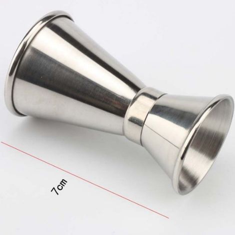 Weißes Edelstahl-Cocktailset 750 ml (6-teilig): Cocktailzubehör, dreiteiliges Cocktailglas, Shaker. (1/5)