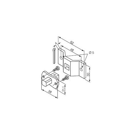 Perno Quadro 10 Mm - Staffa NICE 523.10012