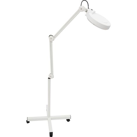 Lampe loupe LED 8 x dioptries, 24 W, 220 V, loupe avec lumière et support, lampe à lumière froide avec 4 roulettes, 120 LED, lampe loupe à lumière froide, lampe cosmétique pour esthéticiennes (1/5)