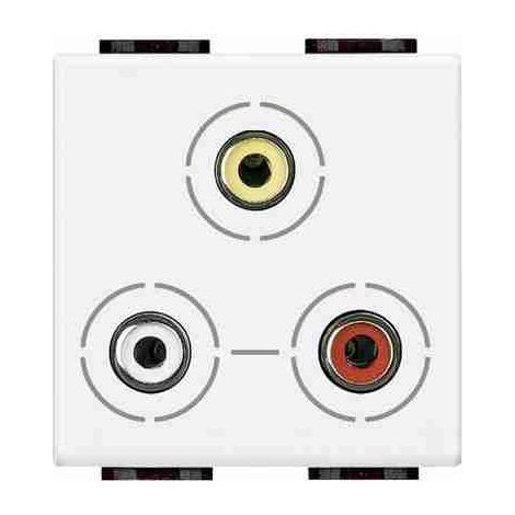 BTIN4283 Connettore RCAx3 - Serie Livinglight Bianco