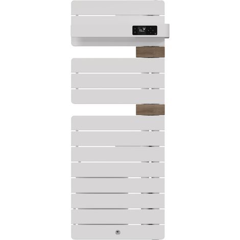THERMOR - Sèche-serviettes connecté Allure 4 étroit 1500W Blanc mat/Chêne Mat à droite - 483377 (1/2)