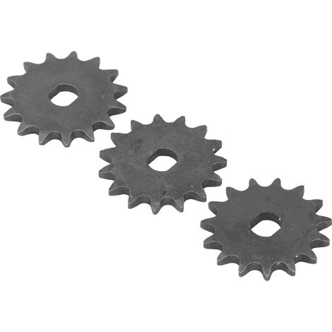Pignon moteur T8F 15T, diamètre intérieur 10 mm, pour transmission par chaîne ou courroie, compatible avec les moteurs à essence et scooters électriques. (1/5)