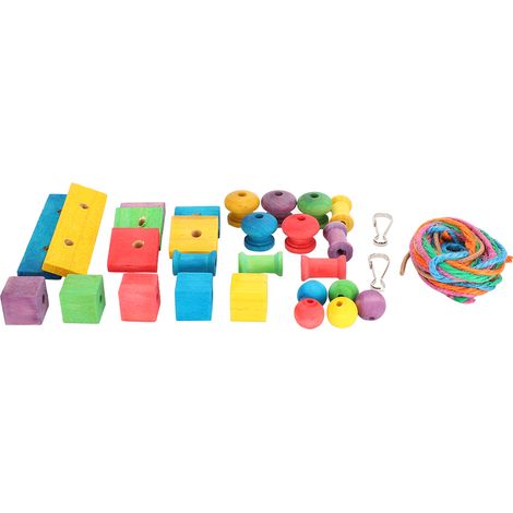 Accessoires colorés pour perroquets à faire soi-même, naturels et sûrs, décoratifs et éducatifs (1/5)