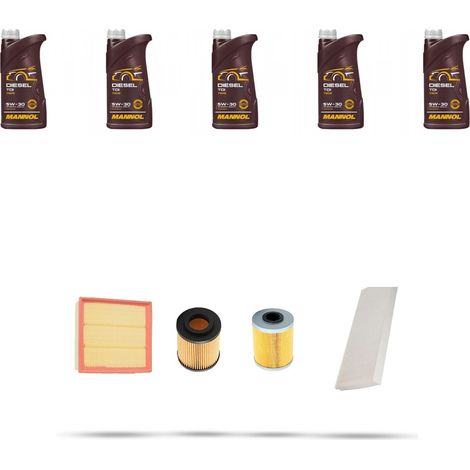 Kit tagliando 4 FILTRI e 5L OLIO compatibile con Opel Corsa C 1.7 DTI 55kw Dal 2000 (1/5)