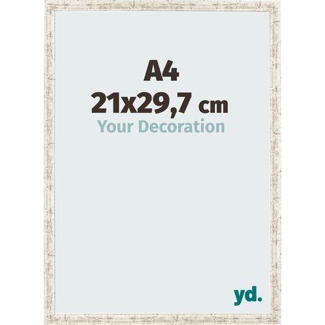 yd. - Cadre photo A4 21x29.7 - Blanc Vintage - MDF - Bologna (1/5)