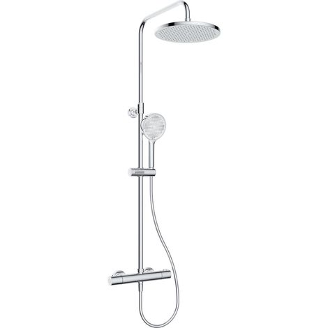 Primaster Duschsystem Aqua Therm mit Thermostat 3 Strahlarten chrom