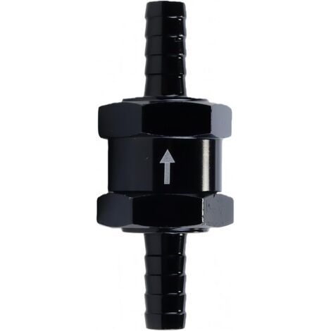 Clapet anti-retour de carburant universel en alliage d'aluminium, 8 mm, noir, pour voiture, bateau, essence, diesel, huile (1/5)