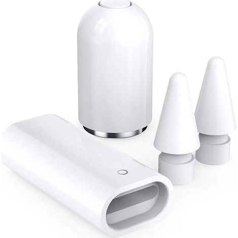 Tapa magnética de repuesto para lápiz, adaptador de carga y puntas de repuesto. Kit de accesorios de repuesto para Apple Pencil de 1.ª generación.