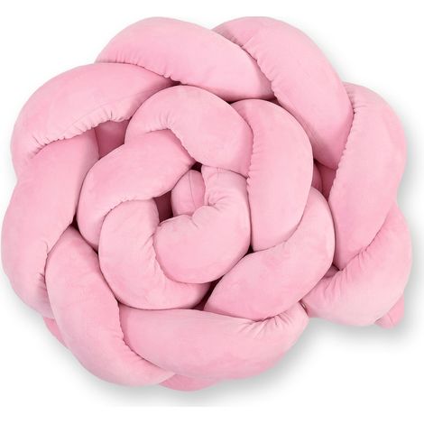 Geflochtenes MINKY-Nestchen für ein 180 cm großes Kinderbett - rosa (1/4)