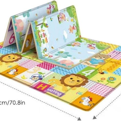 Tapis de jeu pliable bébé grand - Imperméable épais antidérapant lavable, tapis d'éveil pour tout-petits sol aire de jeu (1/5)