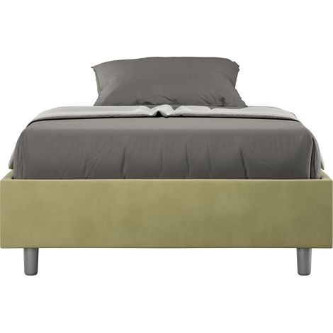 Letto 1 Piazza e Mezzo Sommier 120x190 cm Senza Rete Azelia Tè Verde (1/4)