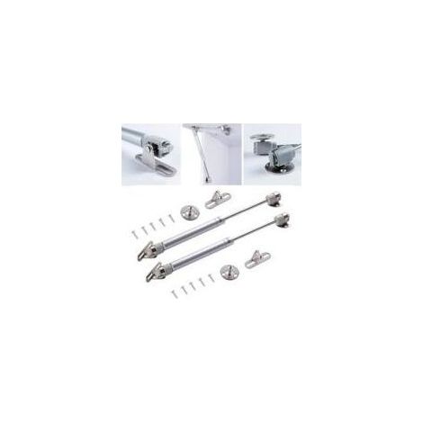 Lot de 2 vérins à gaz 150N – Charnières à fermeture amortie pour meubles – Installation sécurisée – Charge maximale 15kg (1/5)