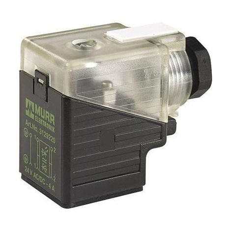 MURRELEKTRONIK STAY CONNECTED MURR ELEKTRONIK VENTILSTECKER SCHWARZ, TRANSPARENT SVS POLE:3 7000-29001-0000000 INHALT: 1ST