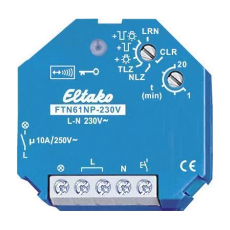 FTN61NP-230V Eltako senza fili Interruttore Da incasso Potenza di commutazione (max) 2500 W Raggio di azione Max. (camp